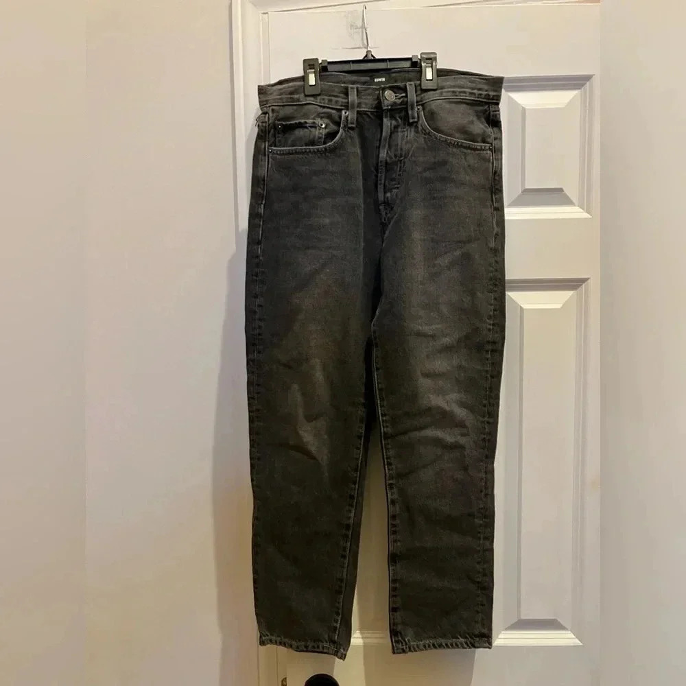 NWT Anthropology Edwin Hana Crop Denim Jeans Rapture Size 26 Straight Leg - Picture 4 of 8
